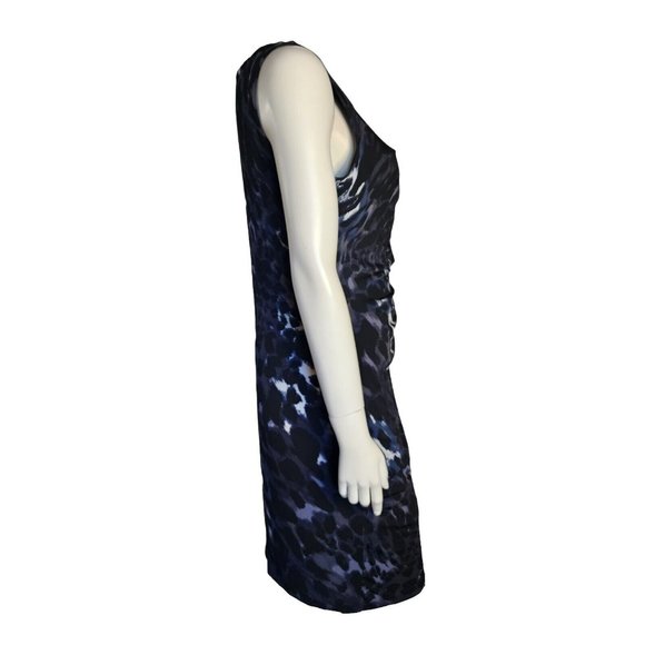 ENFOCUS STUDIO Black Gray Animal Print Sleeveless Ruffle Dress Womens Size 14 - Picture 4 of 6